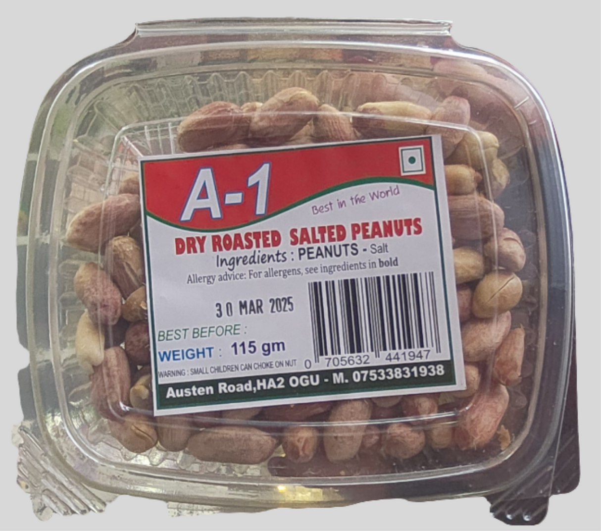 A1 dry roasted salted peanuts (115gm)