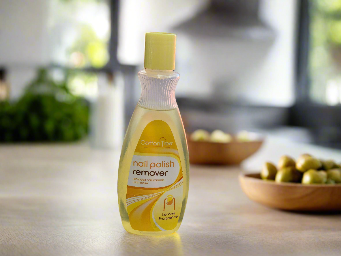 Cotton tree nail Polish remover lemon