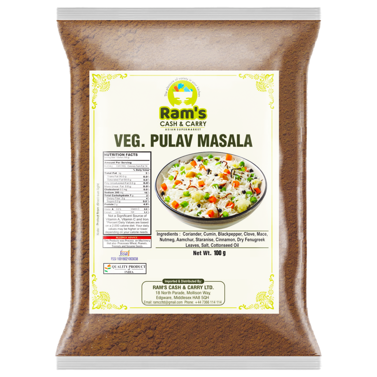 Rams Veg Pulav Masala