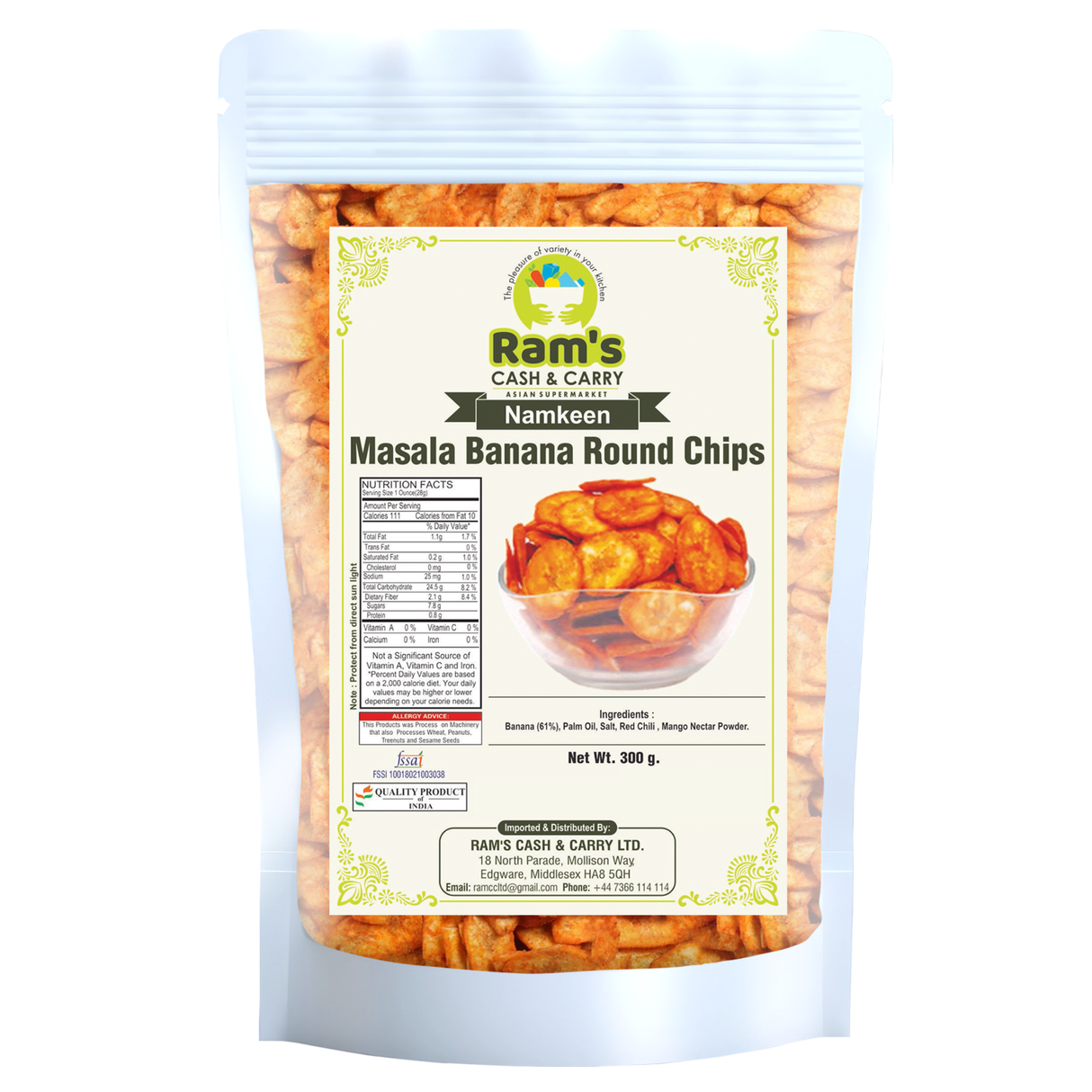 Rams Round Masala Banana Chips