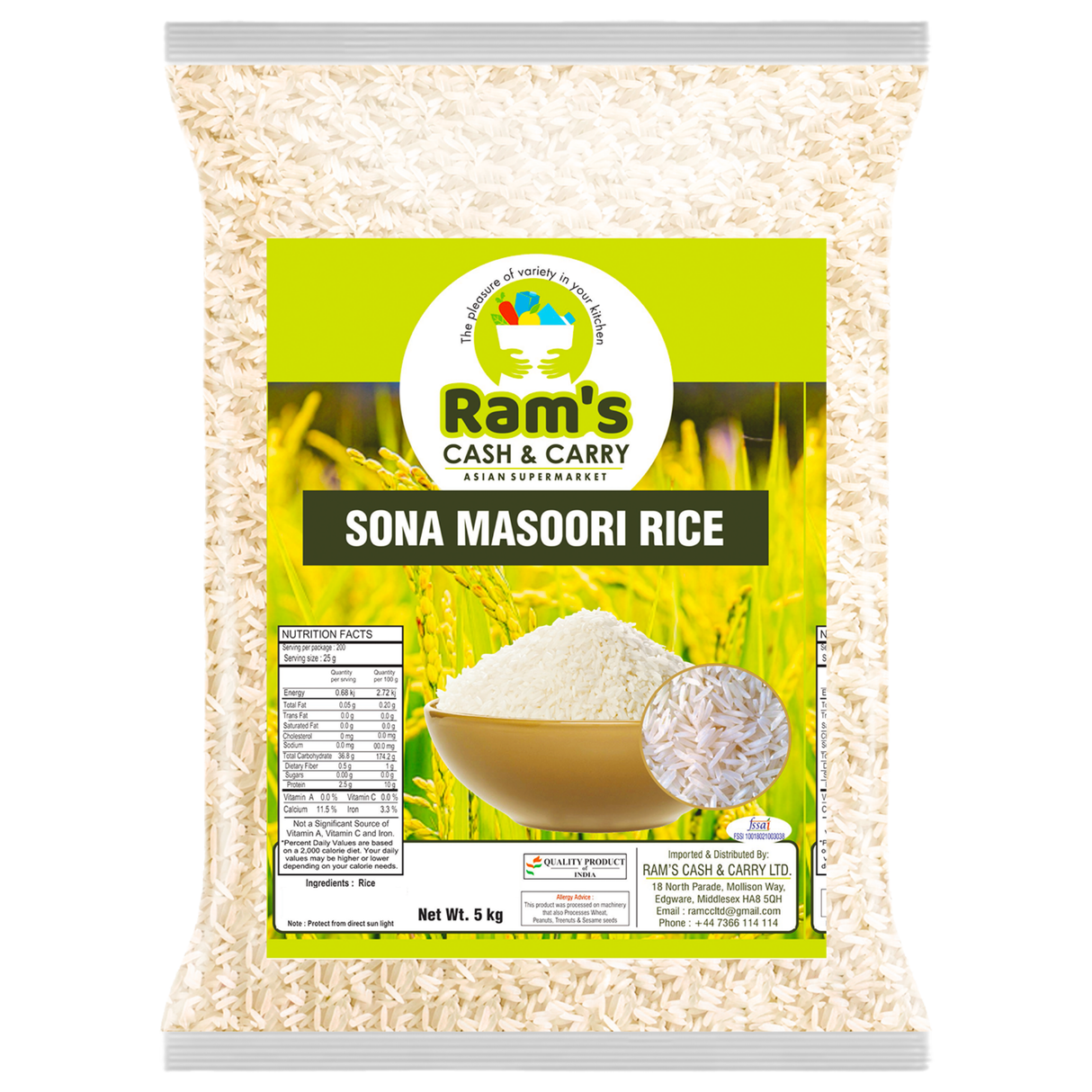 Rams Sona Masoori Rice