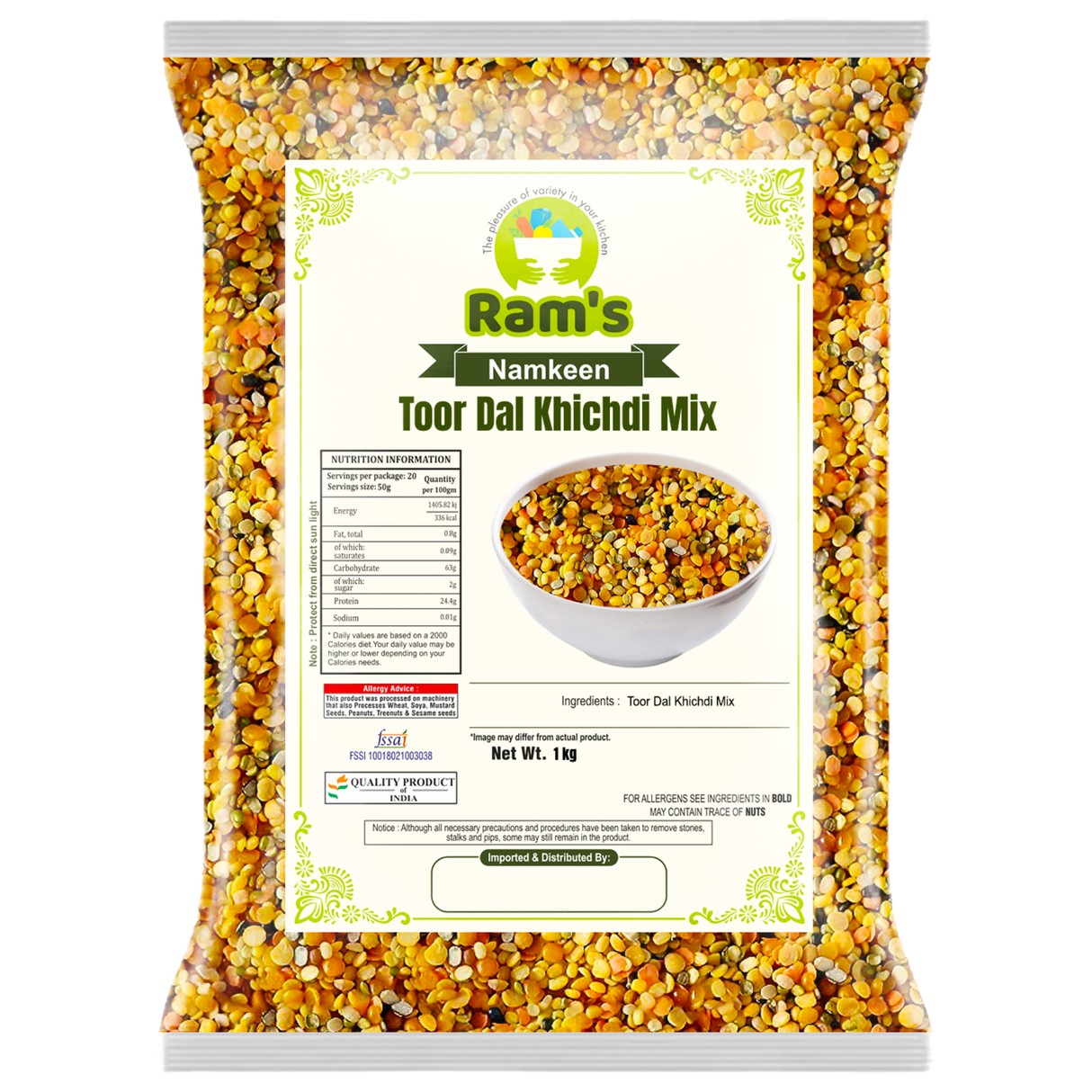 Rams Toor Dal Khichdi Mix