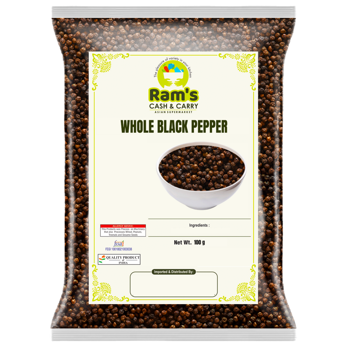 Rams Whole Black Pepper