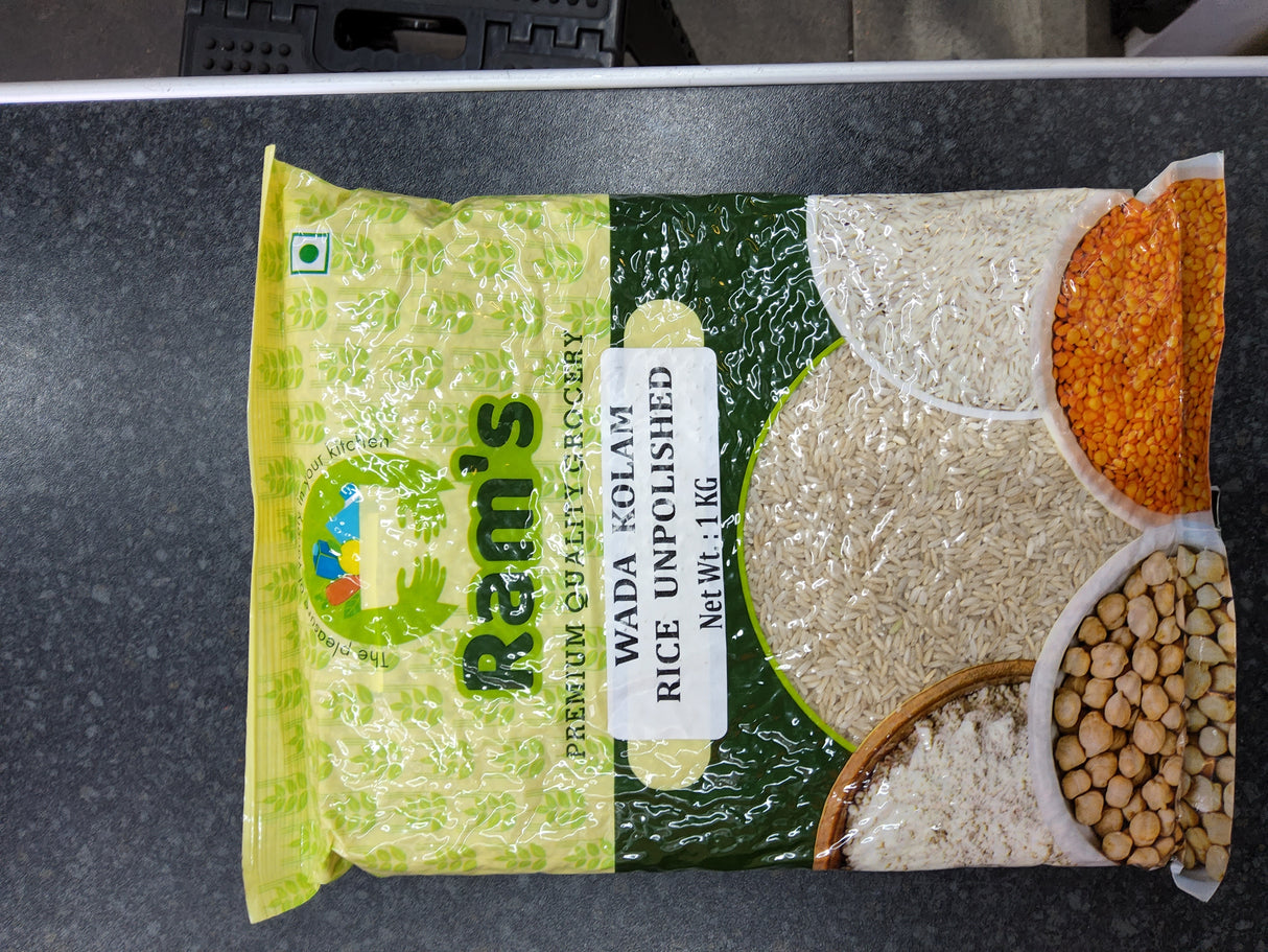 Ram's WADA KOLAM RICE UNPOLISHED (1 KG)