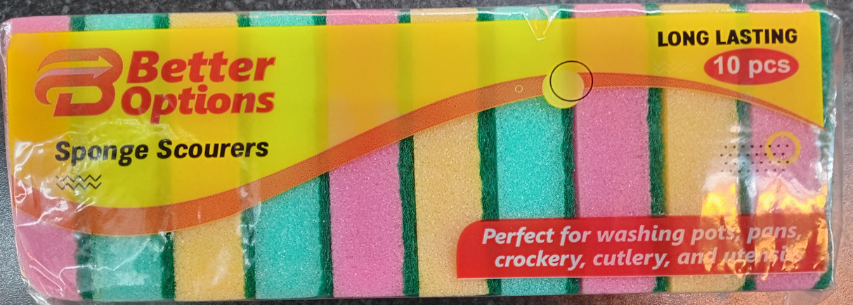 BETTER OPTION SPONGE SCOURERS (10PCS)